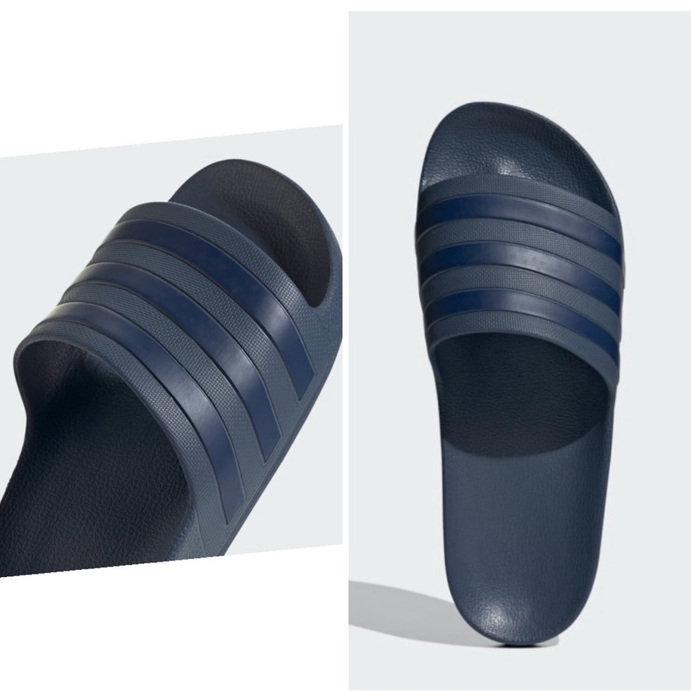Adidas Men's Dark Blue Slide Sandals